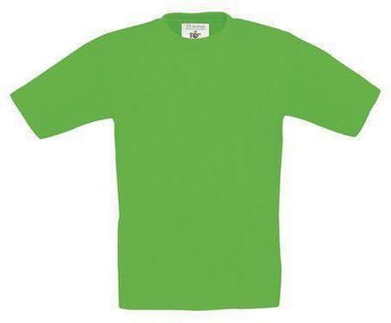 B&C Exact 150 Kids T-shirt Real Green Maat 7/8 (onbedrukt - 5 stuks)