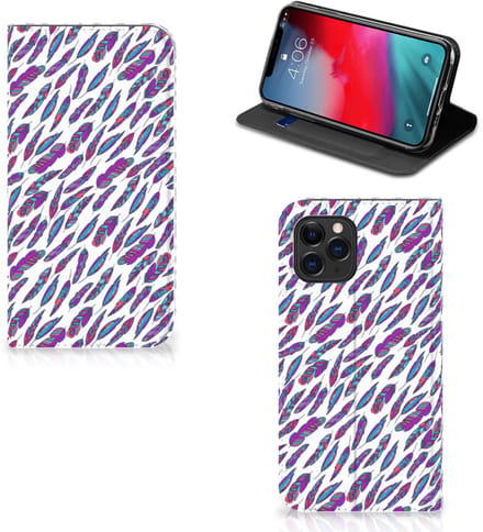 Apple iPhone 11 Pro Hoesje met Magneet Feathers Color