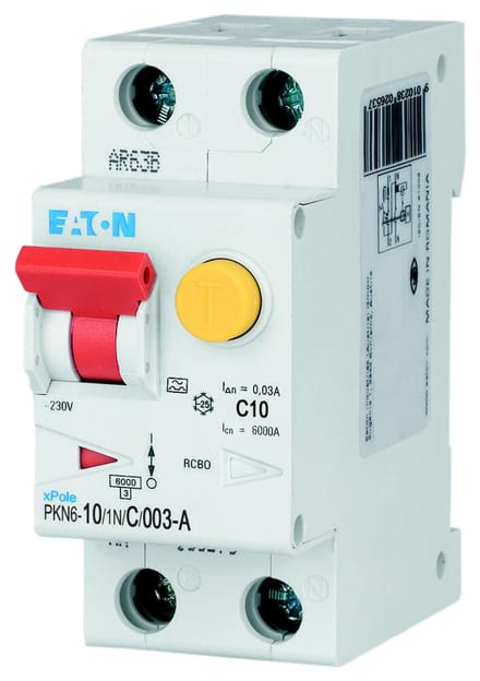 Eaton Pkn6-10/1n/c/003-a-mw - combined residual circuit and miniat