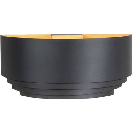 HighLight Wandlamp Elena, zwart, breedte 30 cm, aluminium, E14