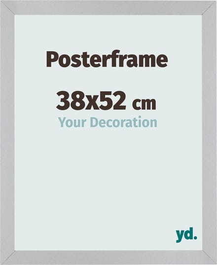 Your Decoration - Posterlijst 38x52 cm - MDF - Zilver Mat - Parma