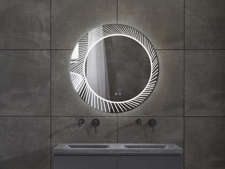 Mawialux LED Badkamerspiegel - Dimbaar - 80cm - Rond - Verwarming - Touchscreen - Imelda