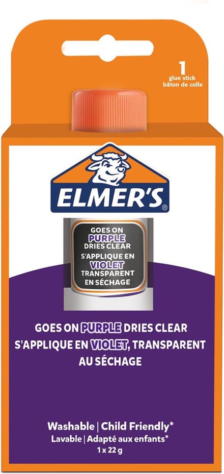 Elmer's 22 gram Disappearing Purple Glue stick 1-blister