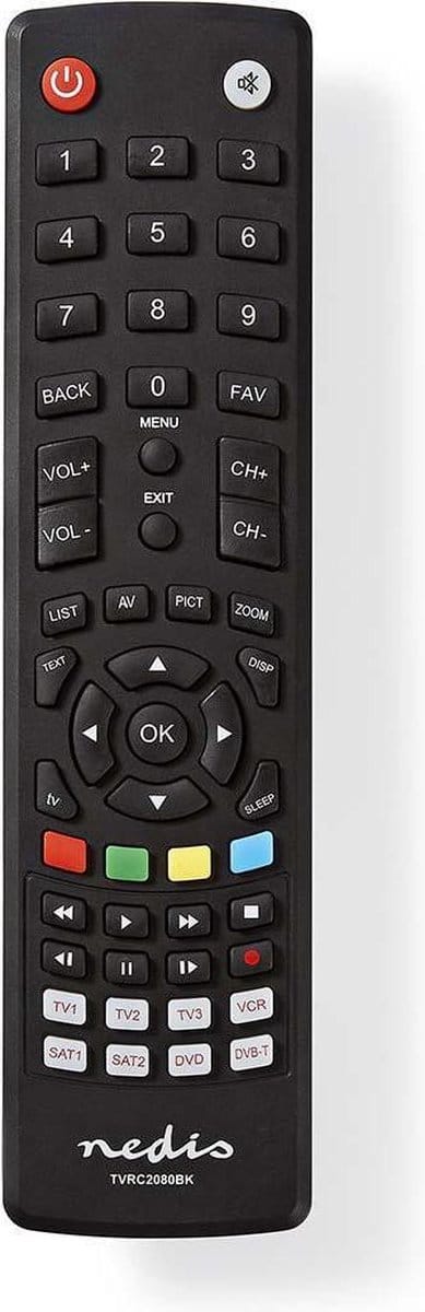 Nedis TVRC2080BK Universele Afstandsbediening Voorgeprogrammeerde Bediening Van 8 Apparaten