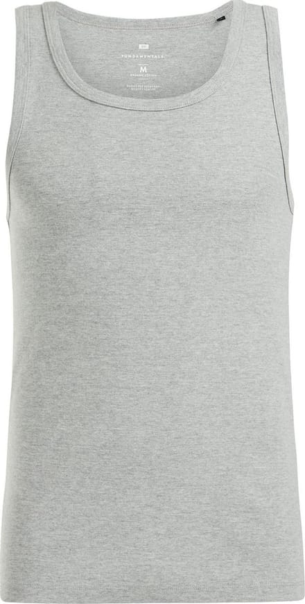WE Fashion Heren Slim fit geribd singlet
