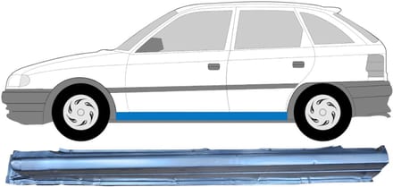 Volledige dorpel voor Opel Astra F 1991-2002 / Links