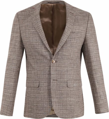 Suitable Prestige Colbert Tollegno Wolmix Bruin - Maat 52 - Heren blazer