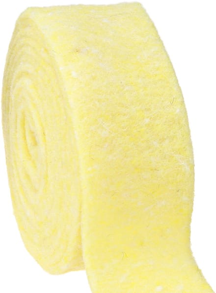 Vilten lint lichtgeel 7,5cm 5m