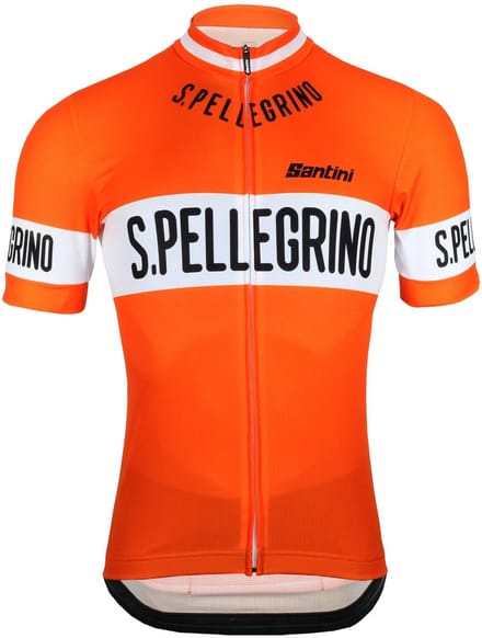 Retro San Pellegrino fietsshirt met korte mouwen - S