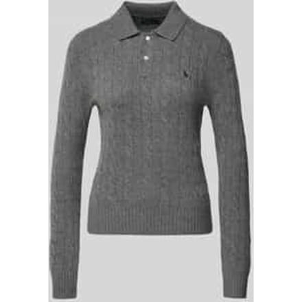 Regular fit poloshirt van wolmix met kasjmier-aandeel