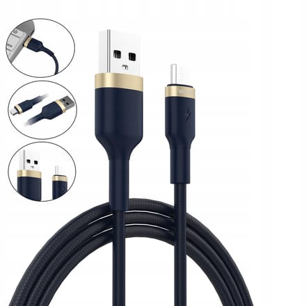 Vayox USB naar Micro USB Kabel 1m Blauw - Snel Laden & Data