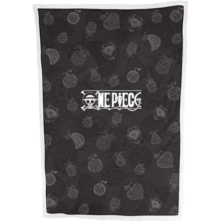 Sherpa-deken voor kinderen Homadict One Piece Fruit Du Demon Black