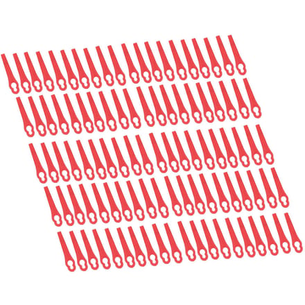 100 Pièces Lames de Coupe en Plastique Outil de Coupe Tondeuse à Gazon Remplacement Accessoires de Taille de JardinRouge