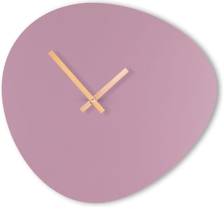 KLOQ - Wandklok 'Pebble' Lavendel Grijs & Gouden wijzers
