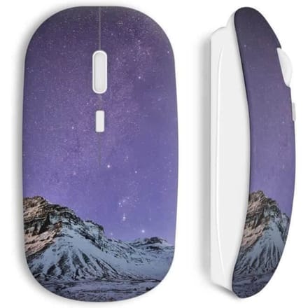 Souris sans Fil - Violet - Sky Mountain - Compatible Mac et PC - Clé USB WiFi - Sans fil