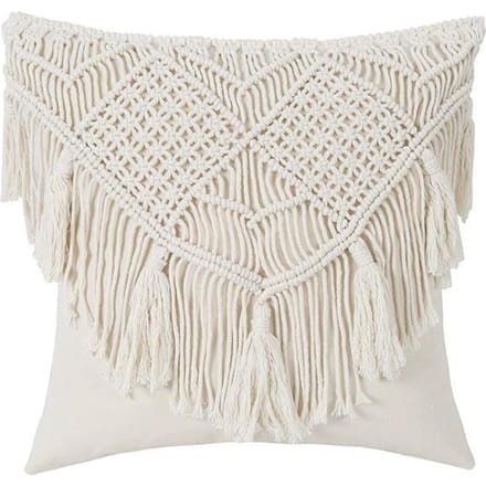 Macramé Kussensloop - Set van 2 Boho Kussensloop 100% Katoen Decoratieve Kwastjes Kussensloop Boho Woondecoratie 45x45cm