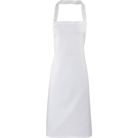 Premier Dames/Dames Slim Apron (geen Zak) / Werkkleding (Pakket van 2) (Wit)