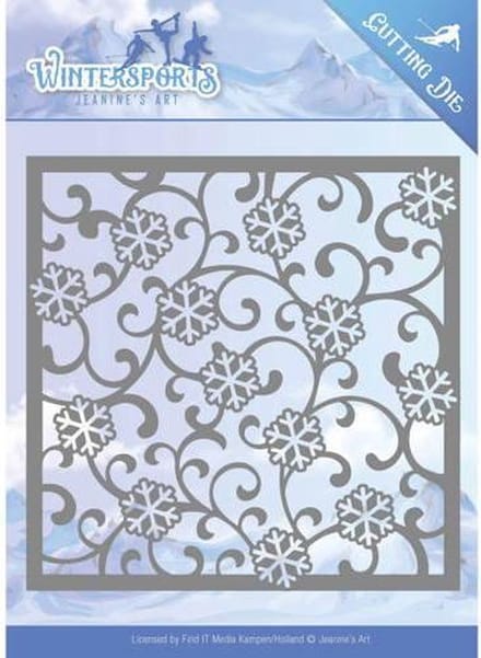 Mal  - Jeanine's Art - Wintersports - Sneeuw Omlijsting