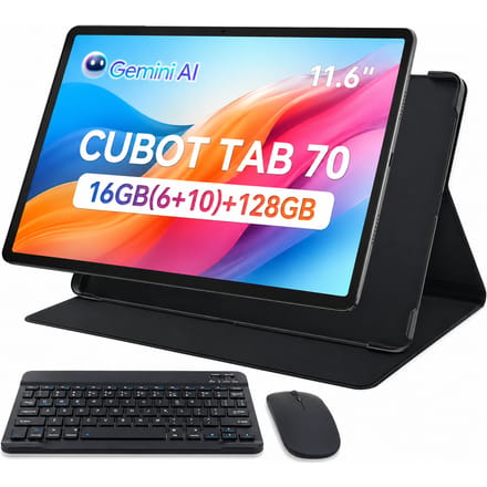 Verzending vanuit Polen: Cubot [TAB 70] Tablet 16GB (6+10) RAM 128GB ROM 8200mAh 10.95" HD+ Scherm Android 14 Octa-Core Face ID Tablet