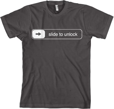 Hybris Slide To Unlock T-shirt donkergrijs