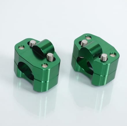 mad stuur voor auto 22-28mm + h25mm groen geanodiseerd nieuw