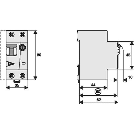 4A 30mA RCBO Aardlekautomaat C-Characteristic 10kA - 170615