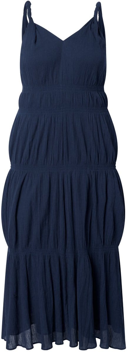 Ulla Popken - Dames - Maxi jurken - Marine - Maat 50+