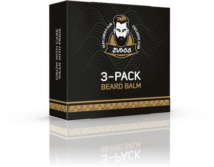 Zudoo's - 3-Pack Baard Balsems - Vanilla - Orange - Sandalwood - Baardverzorging - 3 stuks