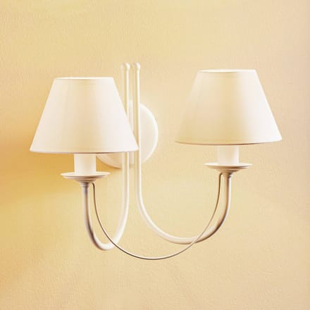 Domiluce Wandlamp Bona, 2-lamps, wit