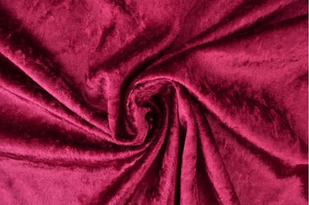 40 meter velours de panne - Bordeaux rood - Crushed velvet - 150cm breed