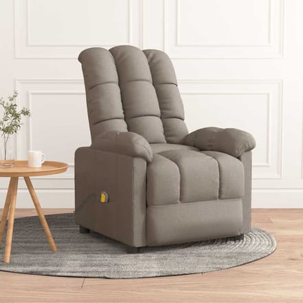 vidaXL - Massagestoel - stof - taupe