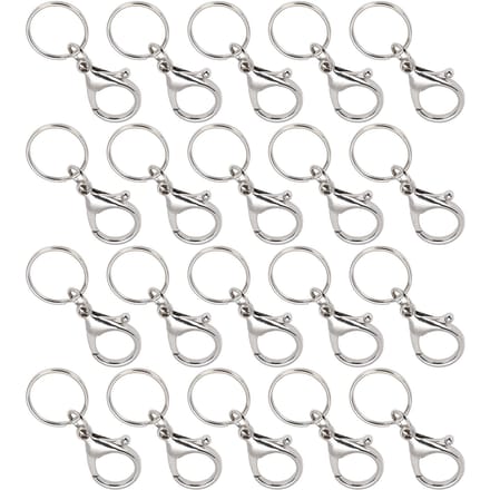 20 stuks Sleutelhanger Clip Haak Draaibaar Lanyard Snap Sleutelhanger Sleutelring DIY Accessoires Hardware 21x35mm Groot white
