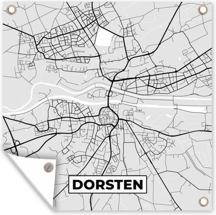 Tuindoek Plattegrond- Kaart - Stadskaart - Duitsland - Dorsten - 100x100 cm