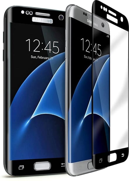 Volledige dekking Screenprotector Glas - Tempered Glass Screen Protector Geschikt voor: Samsung Galaxy S7 Edge - 2x AR202