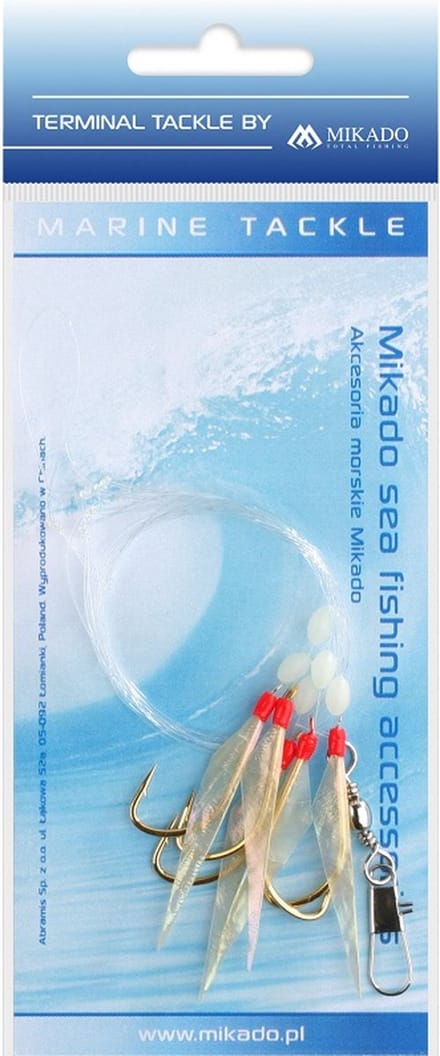 Haring Onderlijn – Sabiki Rig – 5 Haken 2/0 – Zeevis – Fish Skin – Mikado