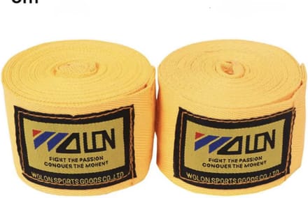 CHPN - Boks Bandage - Boks wraps - 2,5M - Geel - 2 rollen - Katoen - Boksen - Straps - Boksbandages