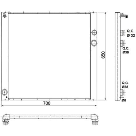 Radiator, motorkoeling NRF 53100