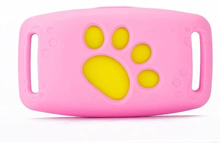 Huisdier GPS Tracker - Hond Kat Locator - Huisdier Opsporen - Waterdicht Ontwerp - 65cm Ketting - Roze