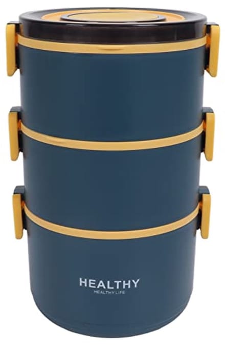 Thermische Lunchbox met Drie Lagen - Lekvrije Vacuümgeïsoleerde Lunchcontainer