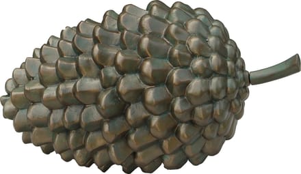 dennnenappel fiberstone hoog 36 cm bronskleurig decoratief