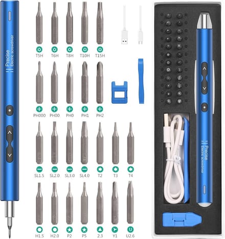 Draagbare elektrische schroevendraaier 28-in-1 met USB-C en LED-statusweergave