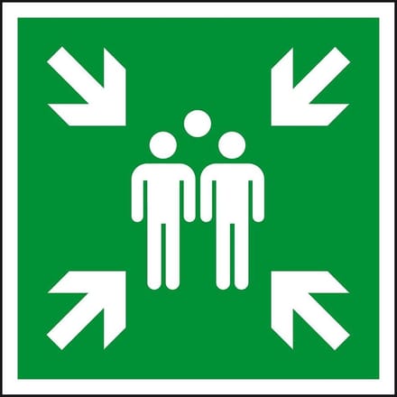 Verzamelplaats bord - aluminium - E007 600 x 600 mm