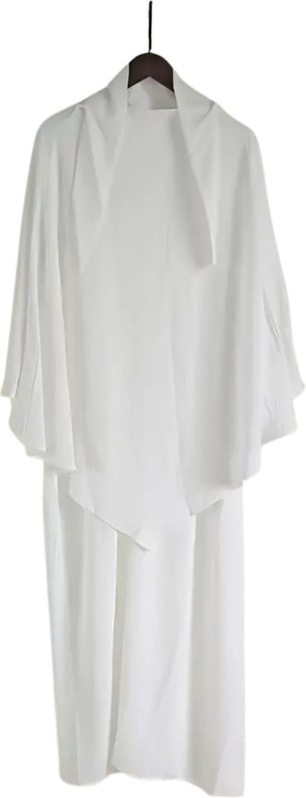 Nivard Islamitische Kleding - Djellaba Dames - Moslim Kleding - Arabisch Dames Kaftan - Alhamdulillah - Wit
