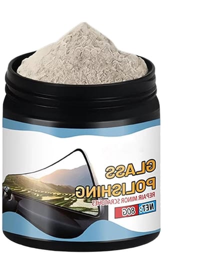 Polijstkit Glas - Krasverwijderaar Set - Glas Herstellen - Compleet met Applicator - 80g Compound - Wit