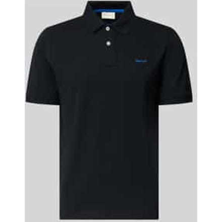 Gant Polo Contrast Piqué Short Sleeve Subtle Stretch Zwart / male