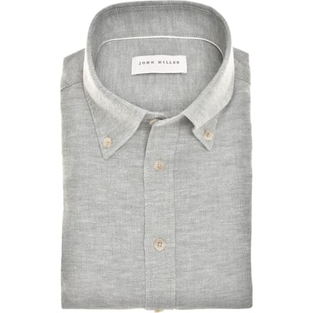John Miller Overhemd Slim Fit  Groen 5142705