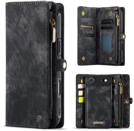 Solidenz Hoesje - Geschikt voor Apple iPhone Air - Urban Wallet - Zwart