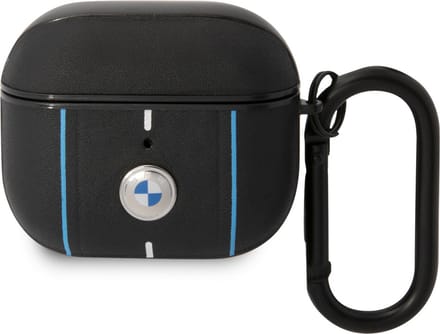 BMW Airpods 3 Sig Case - Leather - Color Lines - Zwart