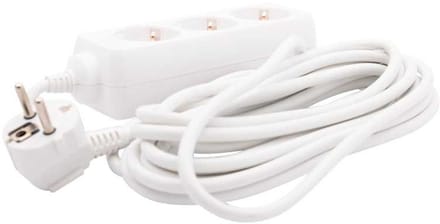 Benson Stekkerdoos - 3-voudig - 5 meter - geaard - wit - CE-gekeurd