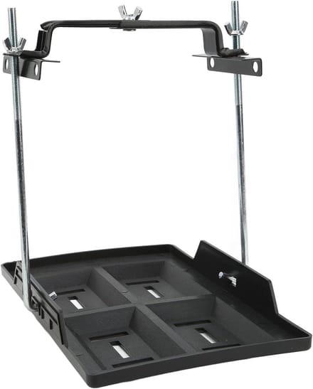 Batterijhouder - Accubak - Auto Beveiligen - Verstelbare Beugel - 30 x 20 x 8 cm - Zwart